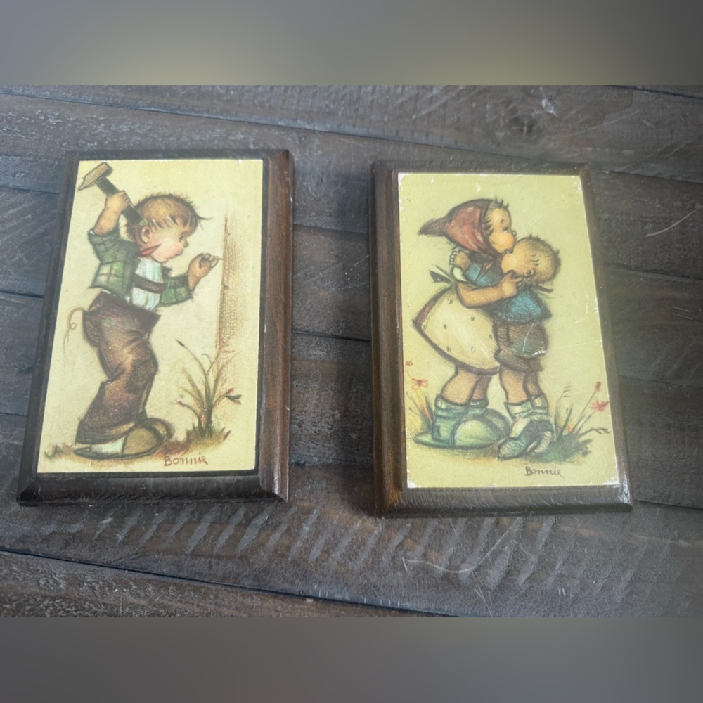 Vintage Boy and Girl Framed Art Prints